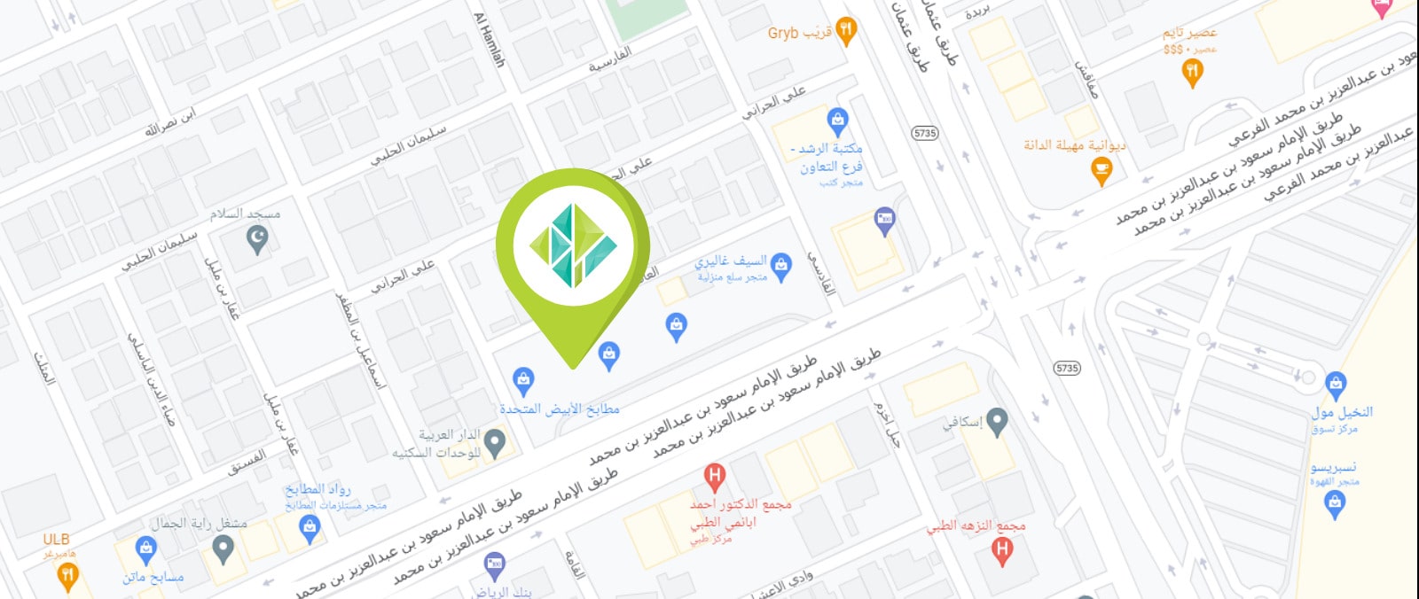 مكتب بالخدمة على الخريطة